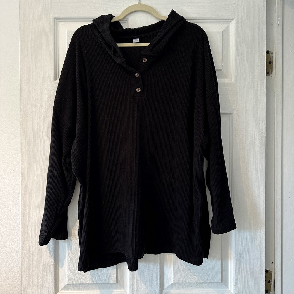 Old Navy Split Hem Hooded Henley Sweater XXL